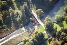 Cascade Bridge and Weir, Yorkshire Sculpture Park, Bretton Hall, Wakefield, 2015. Artist: Dave MacLeod