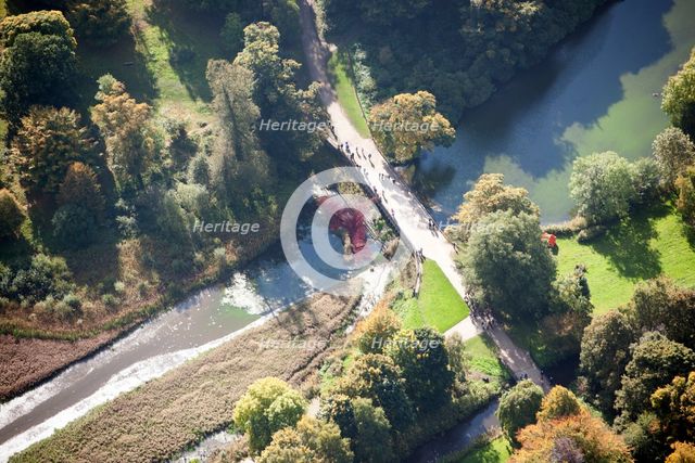 Cascade Bridge and Weir, Yorkshire Sculpture Park, Bretton Hall, Wakefield, 2015. Artist: Dave MacLeod.
