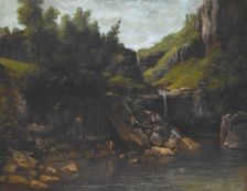 Cascade in a Rocky Landscape, about 1872-1874. Creator: Gustave Courbet
