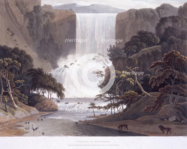 'Cascade on Sneuwberg', 1804.  Creator: Samuel Daniell.