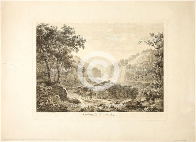 Cascades of Tivoli, 1792. Creator: Albert Christoph Dies.