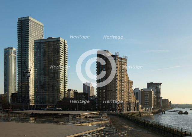 Cascades, Westferry Road, Isle of Dogs, Tower Hamlets, London, 2017. Creator: Chris Redgrave.