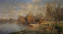 Casa de Campo Pond, 1884. Creator: Cristóbal Férriz y Sicilia