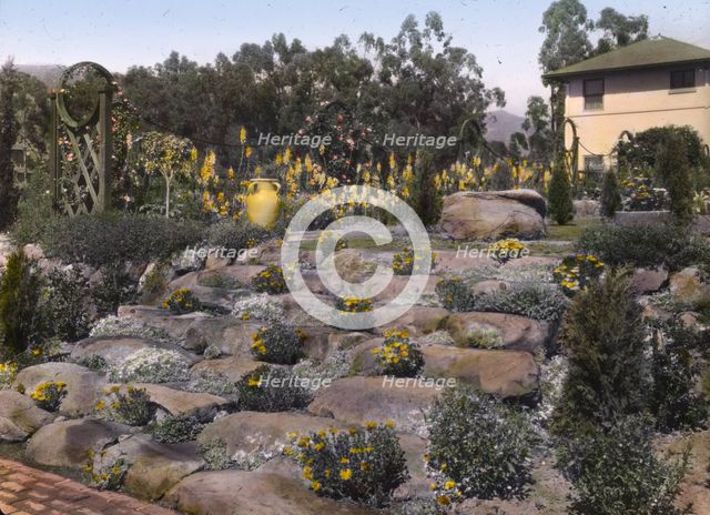 "Casa de Mariposa," Walter Franklin Cobb house, Butterfly Lane, Montecito, California, 1917. Creator: Frances Benjamin Johnston.