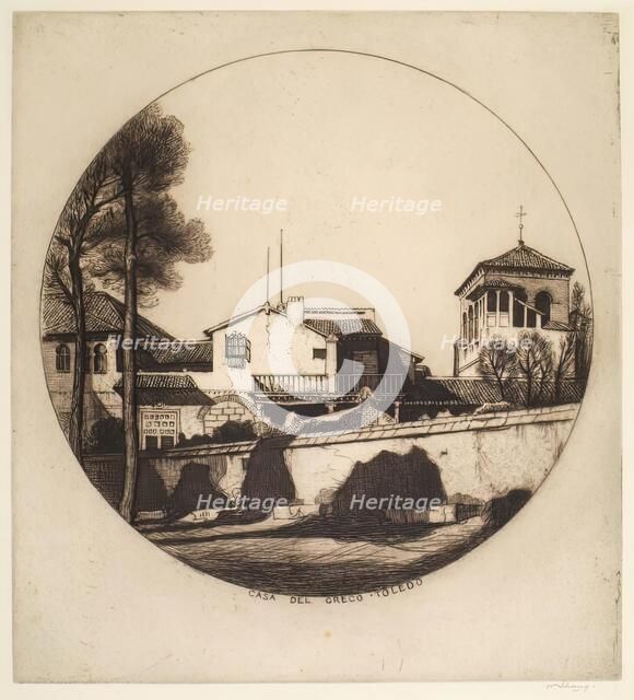 Casa Del Greco, Toledo, 1913. Creator: William Strang.