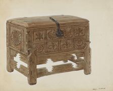 Casa en Mesita or Chest on Stand, c. 1939. Creator: Majel G. Claflin