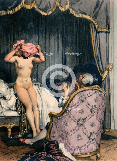 Casanova with Madame Baret, 1932. Creator: Auguste Leroux.