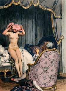 Casanova with Madame Baret, 1932. Creator: Auguste Leroux