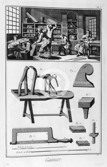 Case-makers, 1751-1777. Artist: Denis Diderot 