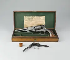 Cased Colt Dragoon Model 1848 (1st issue) Revolver, England, 1848/68. Creator: Unknown