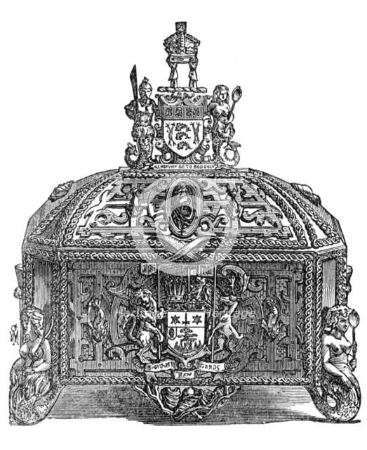 Casket of Address Presented by the Fishmongers Company to Sir Moses Montefiore, 1874. Creator: Unknown.