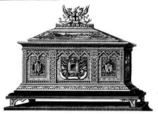 Casket presented to the Shahzada by the City Corporation, 1895. Creator: Unknown