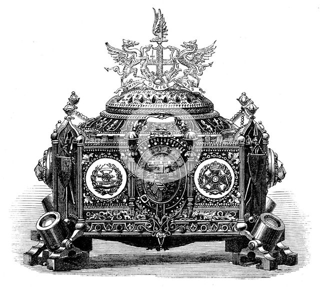 Casket presented to Prince Arthur with the Freedom of the City of London, 1871. Creator: Unknown.