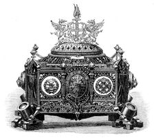 Casket presented to Prince Arthur with the Freedom of the City of London, 1871. Creator: Unknown