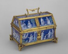 Casket with Scenes of David and Solomon, Limoges, c. 1550. Creator: workshop of Pierre Reymond