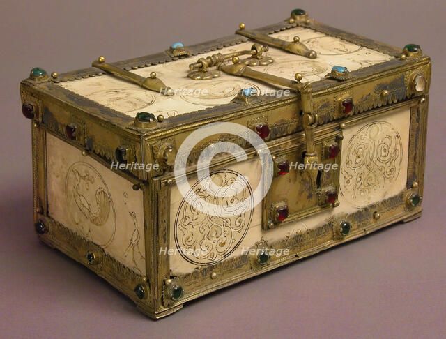 Casket with Painted Roundels, Italy, late 12th-early 13th century. Creator: Unknown.