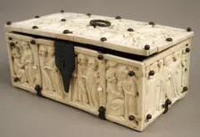 Casket with Romance Scenes, French, 14th century. Creator: Unknown