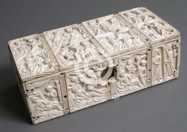 Casket with Romance Scenes, French, ca. 1320-40. Creator: Unknown.