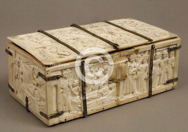 Casket with Romance Scenes, French, ca. 1320-40. Creator: Unknown.