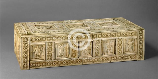 Casket with Warriors and Mythological Figures, Byzantine, 10th-11th century. Creator: Unknown.