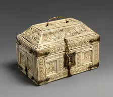 Casket with Warriors and Dancers, Byzantine, 11th century. Creator: Unknown