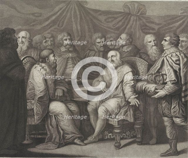 Casimir I the Restorer meeting the emperor Henry III, Late 18th century.
