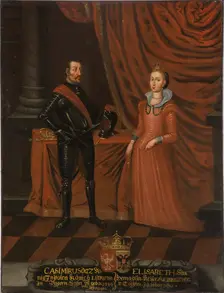 Casimir IV (1427-1492), King of Poland, and his consort Elizabeth (1437-1505), c15th century. Creator: Anon
