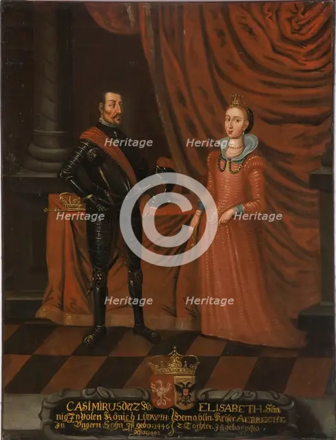 Casimir IV (1427-1492), King of Poland, and his consort Elizabeth (1437-1505),  c15th century. Creator: Anon.