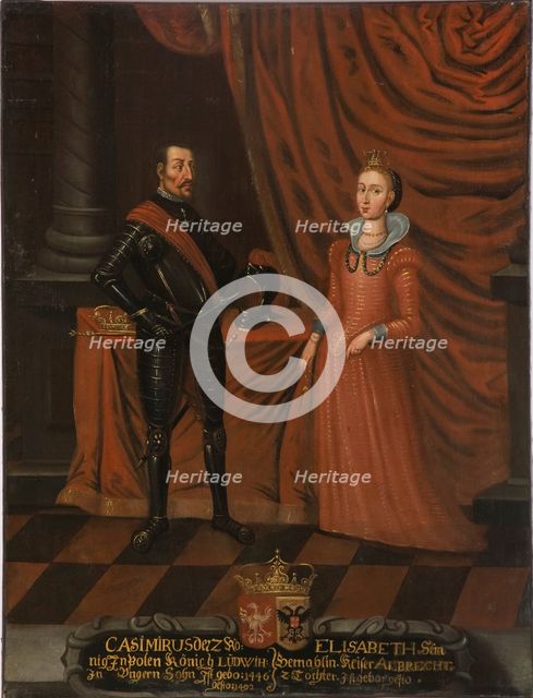 Casimir IV (1427-1492), King of Poland, and his consort Elizabeth (1437-1505),  c15th century. Creator: Anon.