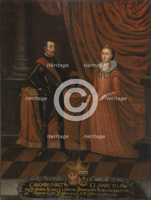 Casimir IV Jagiellon (1427-1492), King of Poland and Elizabeth of Austria (1437-1505), Queen of Pola