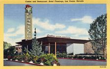 Casino and Restaurant, Hotel Flamingo, Las Vegas, Nevada postcard, 1947