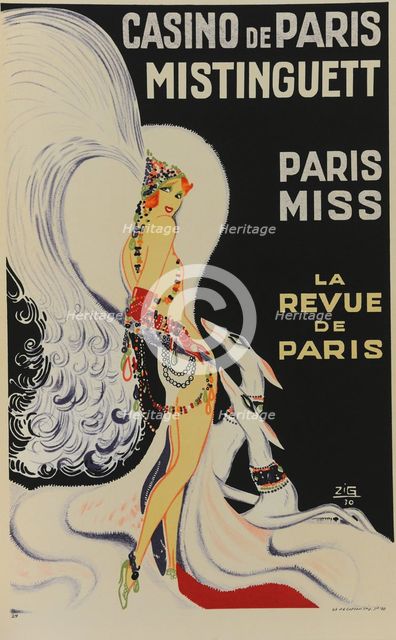 Casino de Paris. Mistinguett. Paris Miss, 1930. Creator: Zig (Louis Gaudin) (1882-1936).