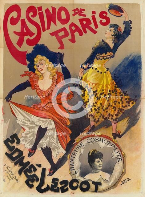 Casino de Paris. Edmée Lescot, ca 1895-1900. Creator: Feure, Georges de  .