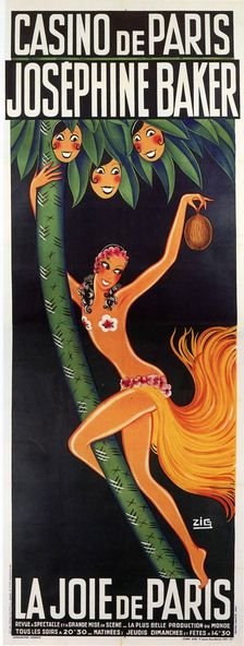 Casino de Paris. Josephine Baker. La Joie de Paris, ca 1932. Creator: Zig (Louis Gaudin) (1882-1936)