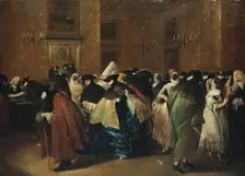 Casino (Il ridotto) in Venice. Artist: Guardi, Francesco (1712-1793)