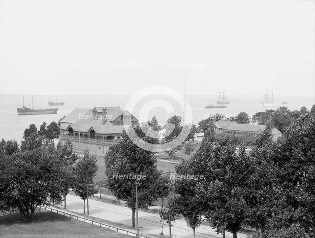 Casino park and Newport News Academy, Newport News, Va., c1905. Creator: Unknown.