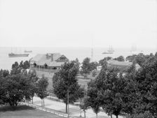 Casino park and Newport News Academy, Newport News, Va., c1905. Creator: Unknown