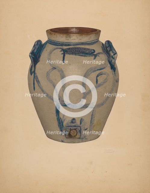 Cask, probably 1937. Creator: Richard Barnett.
