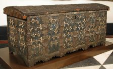 Cassone with Fleur-de-Lis Pattern, Italian, late 14th-early 15th century. Creator: Unknown