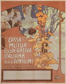 Cassa nazionale mutua cooperativa per le pensioni, 1898. Creator: Hohenstein, Adolfo (1854-1928)