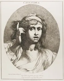 Cassandra, from Twelve Characters from Shakespeare, originally published March 15, 1776, pub. 1809. Creator: John Hamilton Mortimer