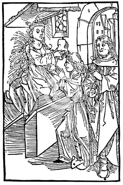 Cassandra, legendary Trojan princess and prophetess, delivering a prophecy. Artist: Unknown
