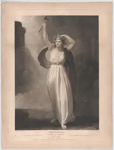 Cassandra Raving (Shakespeare, Troilus and Cressida, Act 2,..., first published 1795; reissued 1852. Creator: Francis Legat