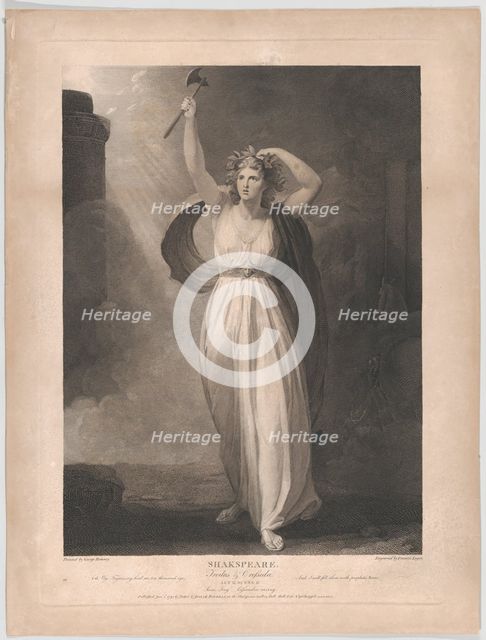 Cassandra Raving (Shakespeare, Troilus and Cressida, Act 2,..., first published 1795; reissued 1852. Creator: Francis Legat.