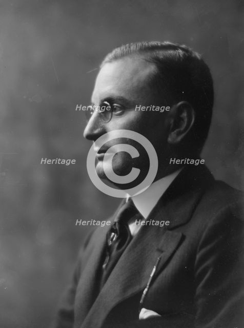 Cassidy, John H., Mr., portrait photograph, 1917 July. Creator: Arnold Genthe.