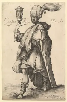 Caspar, after Three Magi series by Jacques Bellange, ca. 1615. Creator: Matthaus Merian