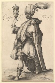 Caspar, after Three Magi series by Jacques Bellange, ca. 1615. Creator: Matthaus Merian