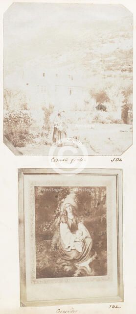 Caswell Garden; Geneviève, 1853-56. Creator: John Dillwyn Llewelyn.
