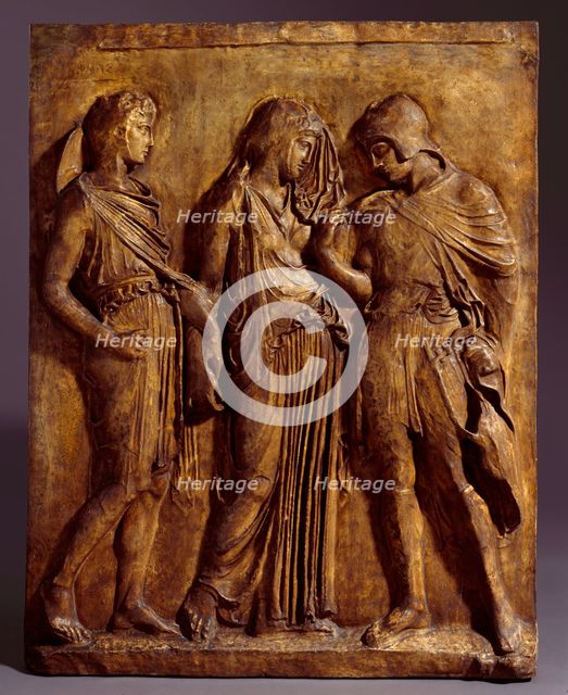Cast .. depicting Hermes, Eurydice, and Orpheus, c.5th century BC, (c18th century). Creator: Unknown.