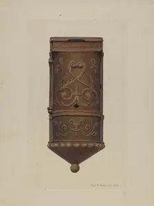 Cast Iron Mail Box, c. 1942. Creator: Roger Deats
